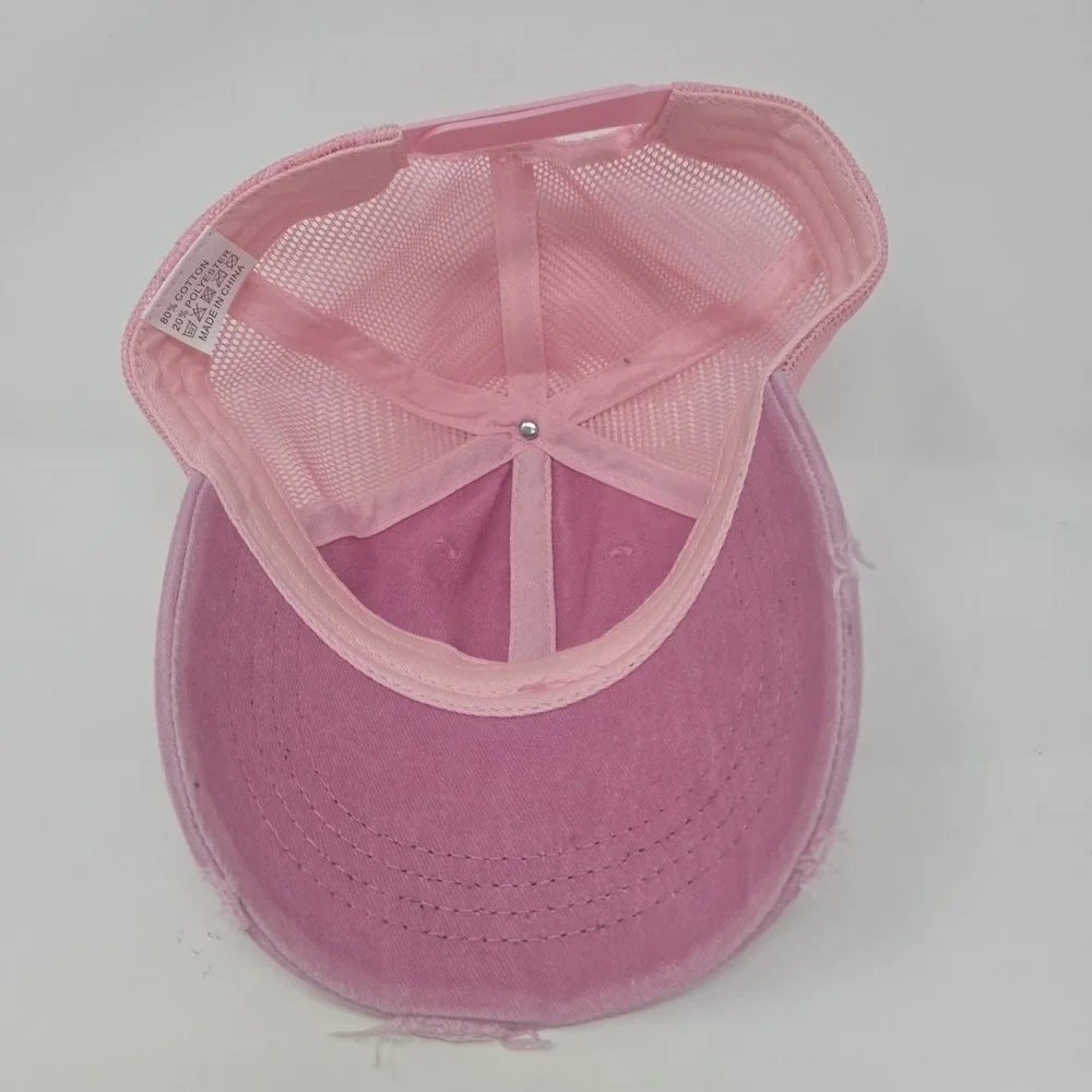 SH*T SHOW SUPERVISOR‎ TRUCKER HAT CAP DISTRESSED ADJUSTABLE SNAPBACK PINK